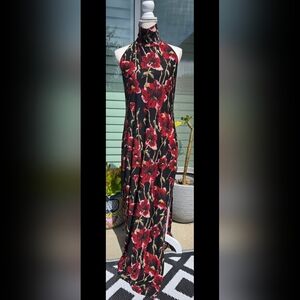 Norma Kamali Black Floral Dress